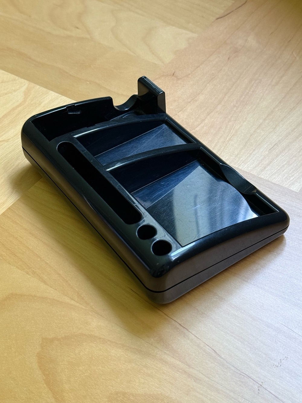 Vintage Black Desk Space Age Style Stationary Organizer Pens Tape Dispenser